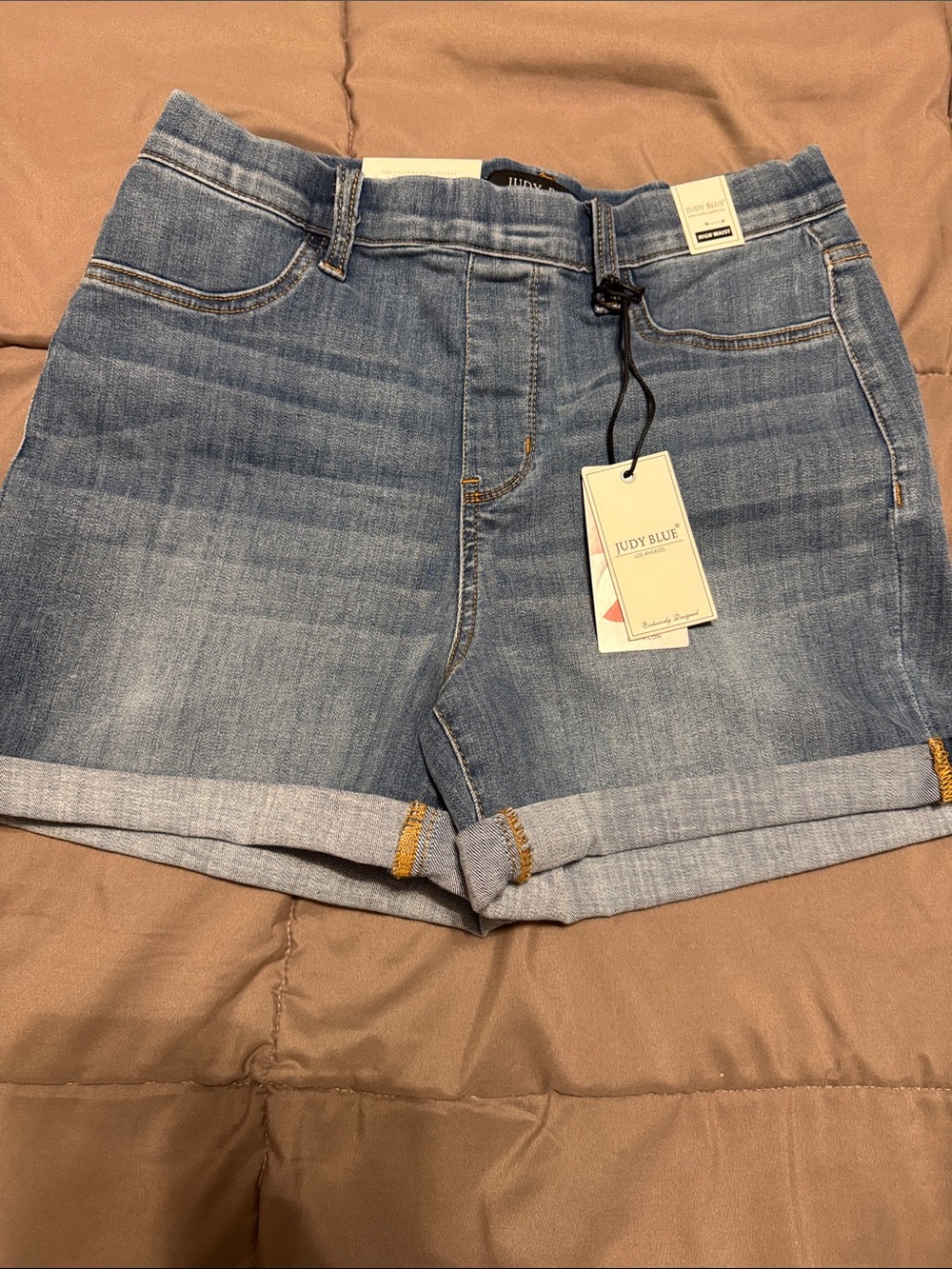 Judy Blue Light Wash Rolled Hem Denim Shorts